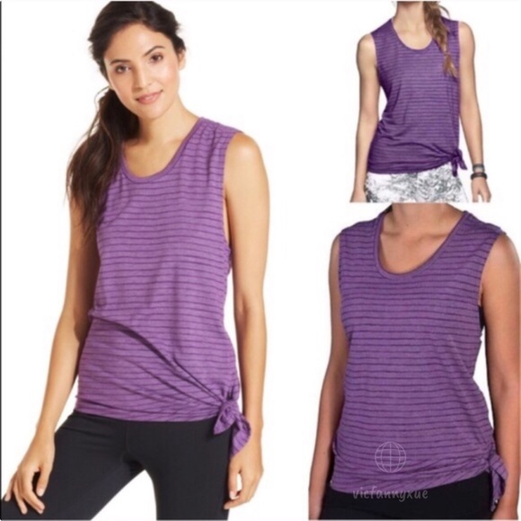 Nike purple straps side tie tank - Picture 1 of 5